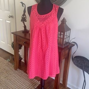 Sleeveless Coral Lined Dress